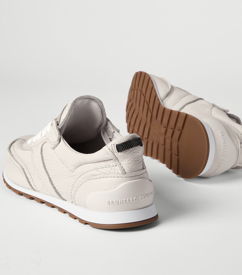 Brunello Cucinelli Leather Sneakers Butter Image 6