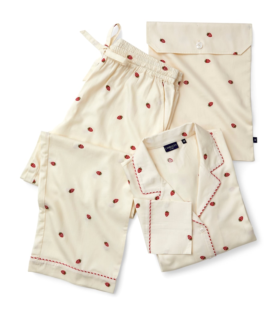 Christy x Wimbledon Strawberry Pyjama Set (Large) White Image 1