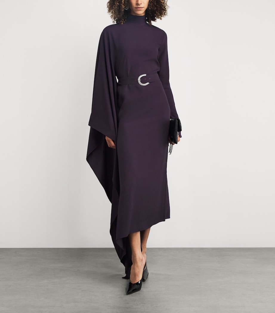 Crepe Barths Maxi Kaftan LIQUORICE Image 2
