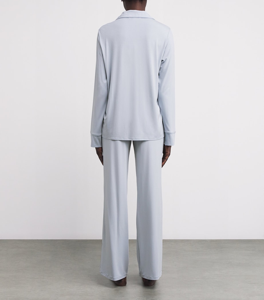 Modal-Blend Long-Sleeve Pyjama Set ZEN BLUE Image 3
