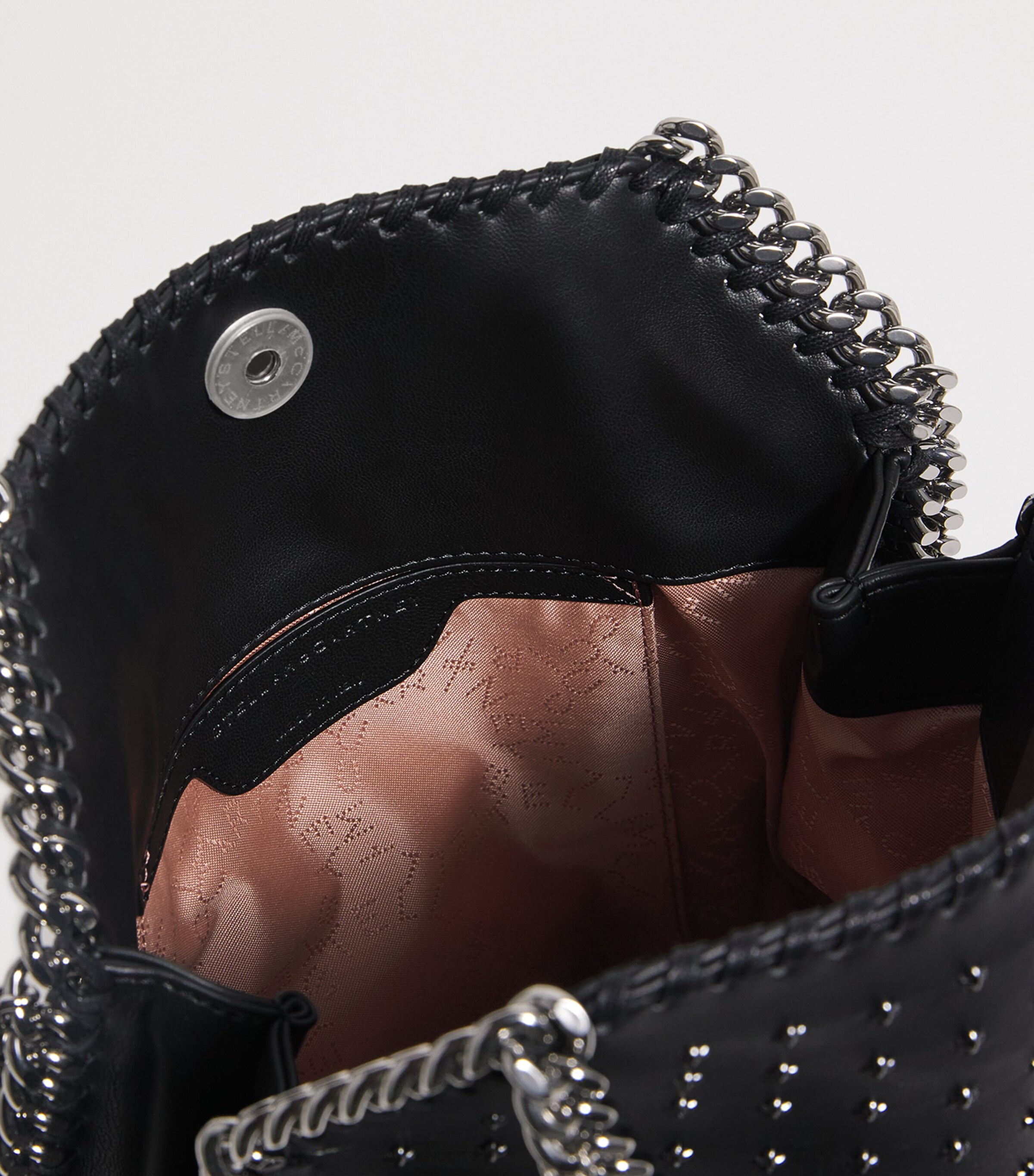 Mini Star-Studded Falabella Tote Bag 1000 BLACK Image 4