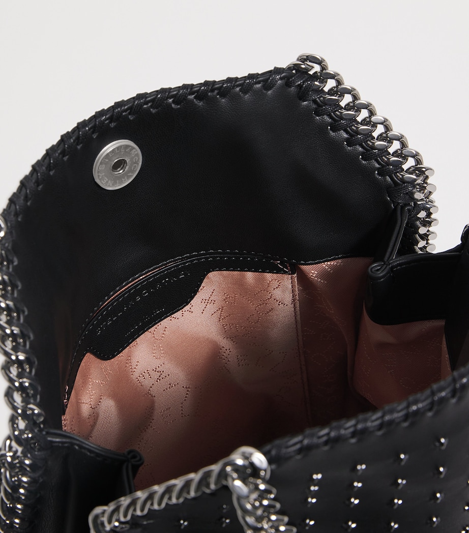 Mini Star-Studded Falabella Tote Bag 1000 BLACK Image 4