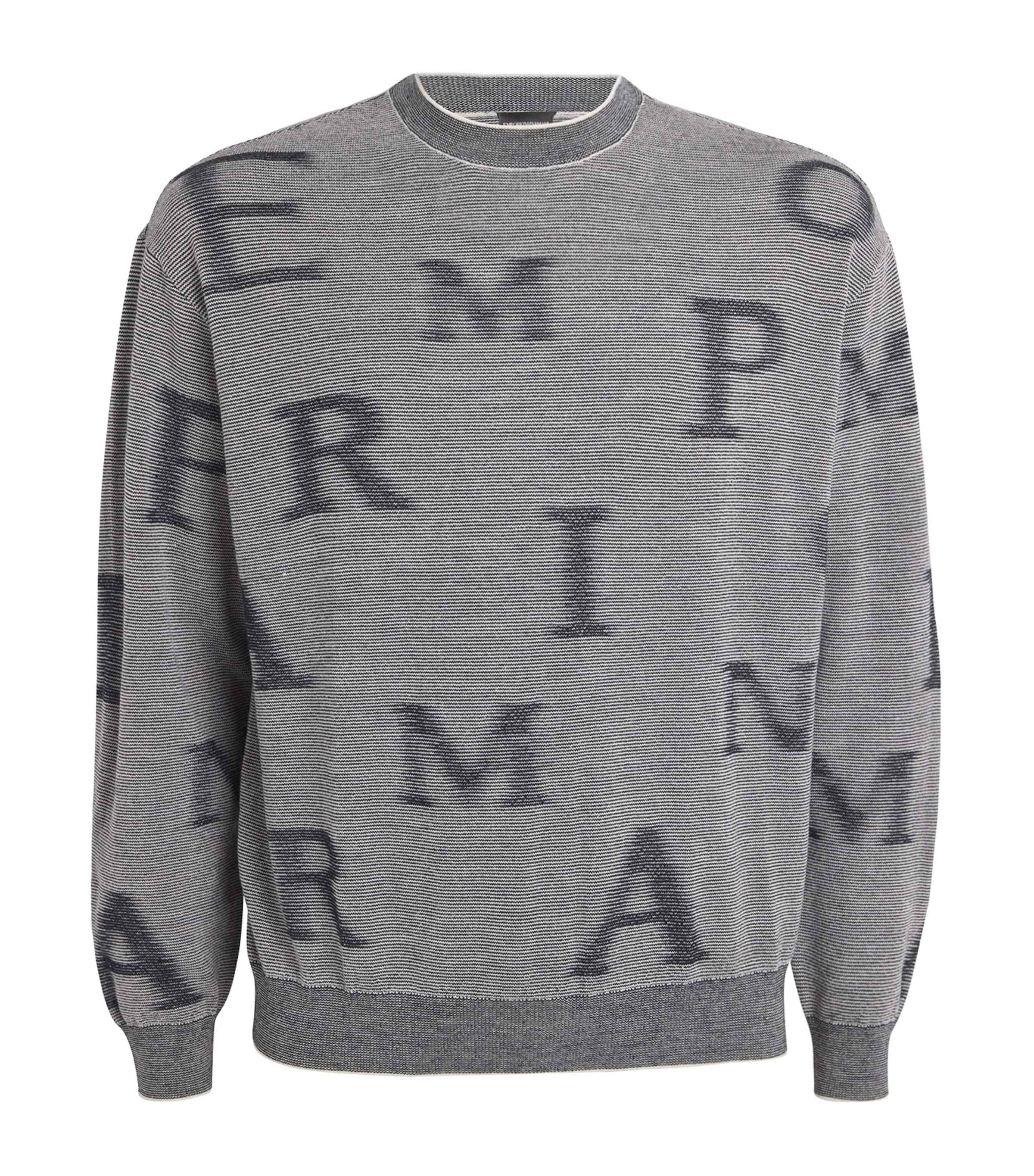 EMPORIO ARMANI VIRGIN WOOL LOGO SWEATER 