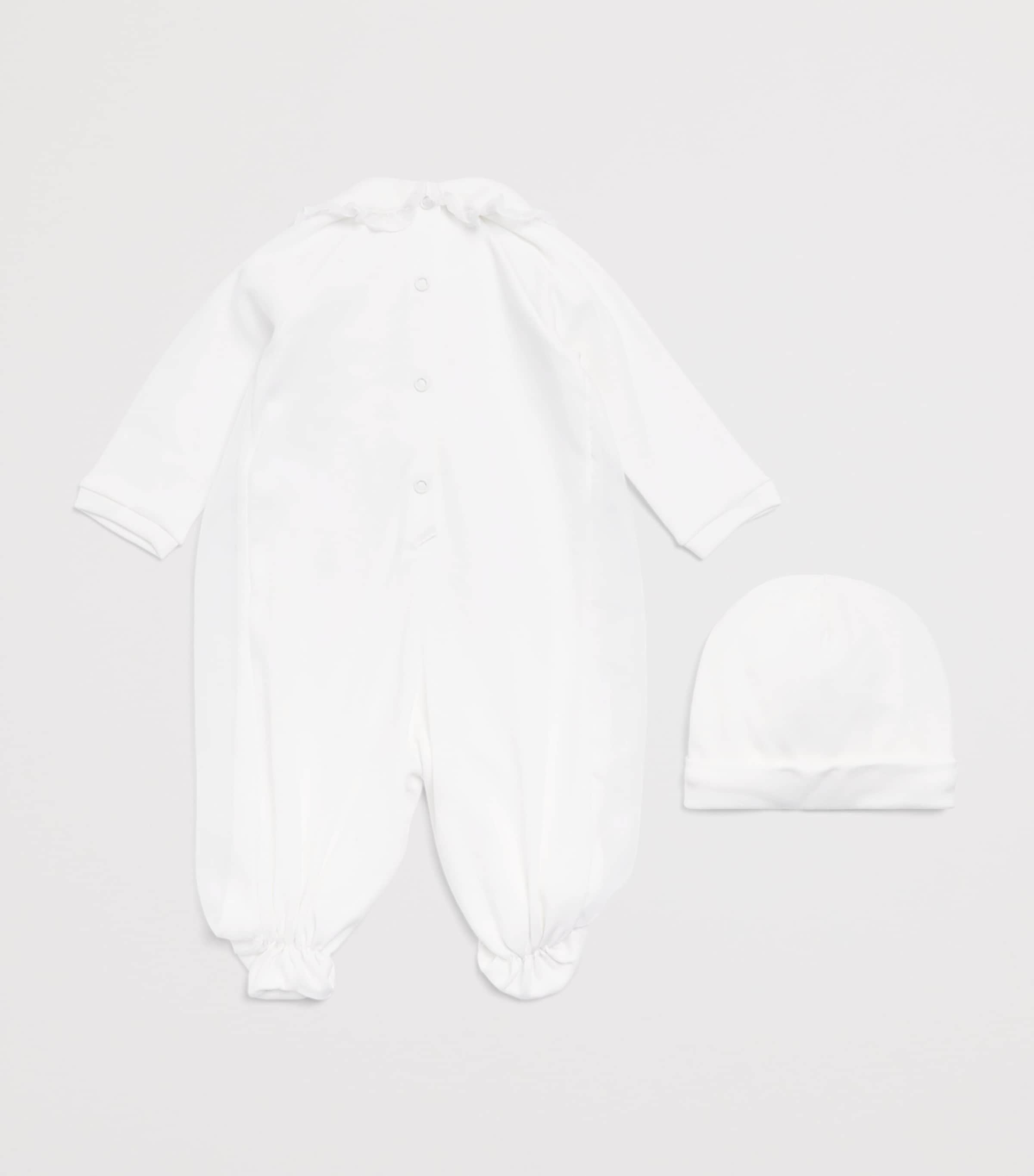 Monnalisa Cotton Bodysuit and Tulle Skirt Set (3-9 Months) Panna Image 2