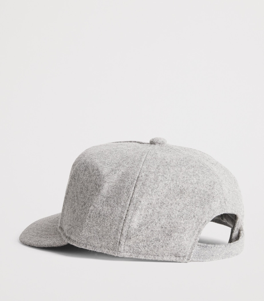 Wool-Blend Monogram Cap GREY/ECRU Image 3