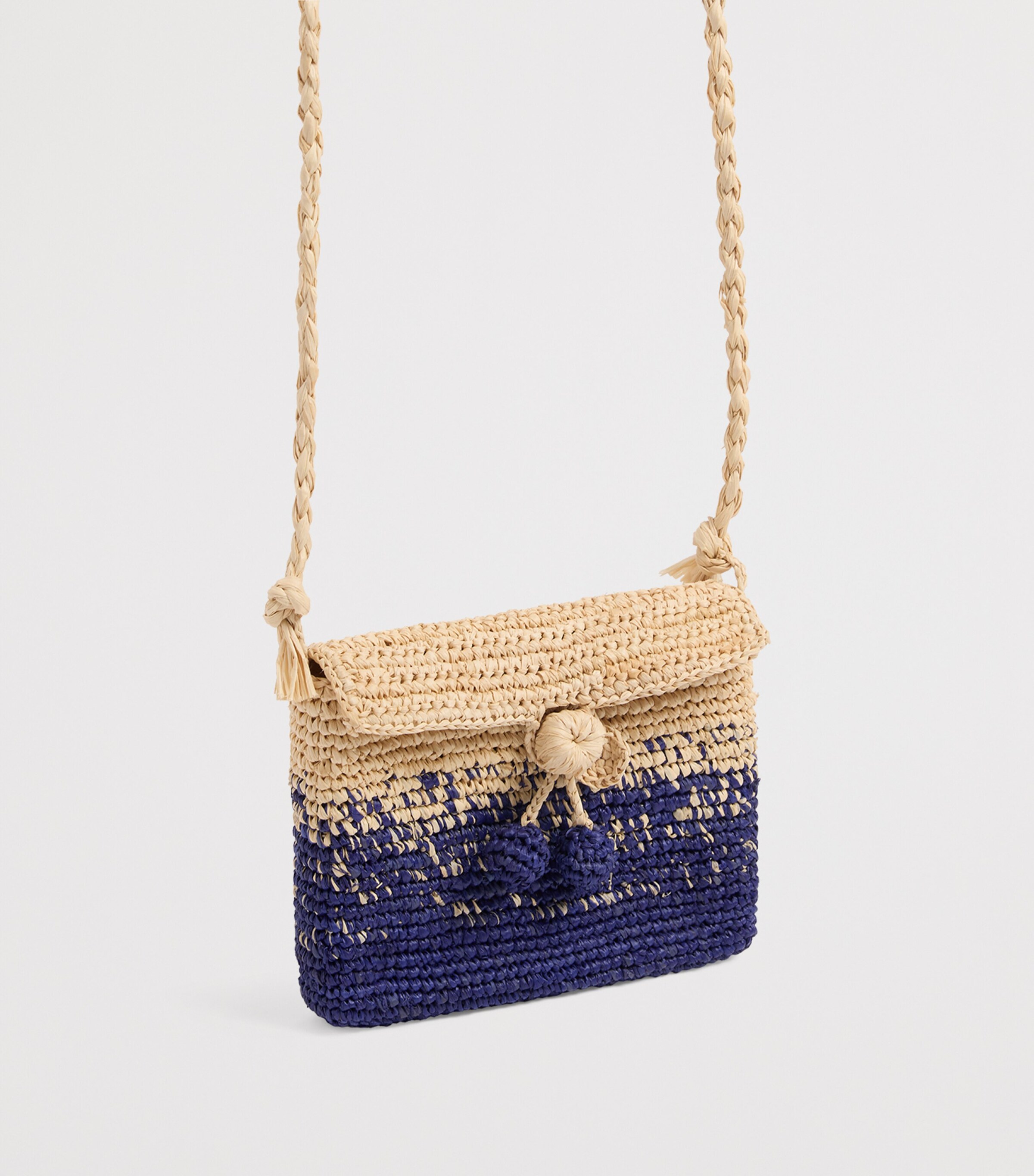 Bonpoint Raffia Cross-Body Bag Marine Image 4