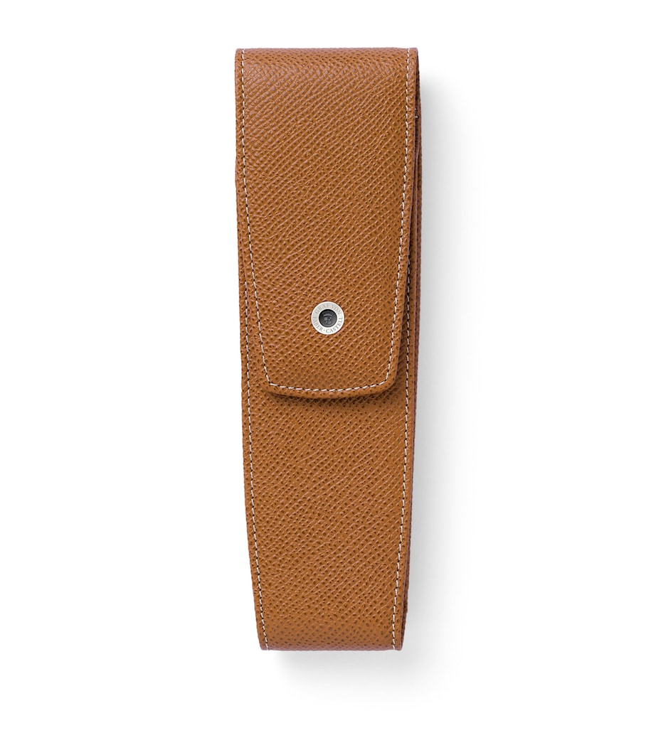 Leather Epsom Pen Case BROWN Image 2