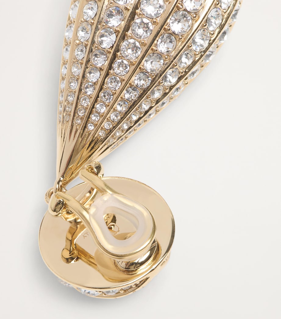 Crystal-Embellished Clip-On Earrings 9MN Image 2