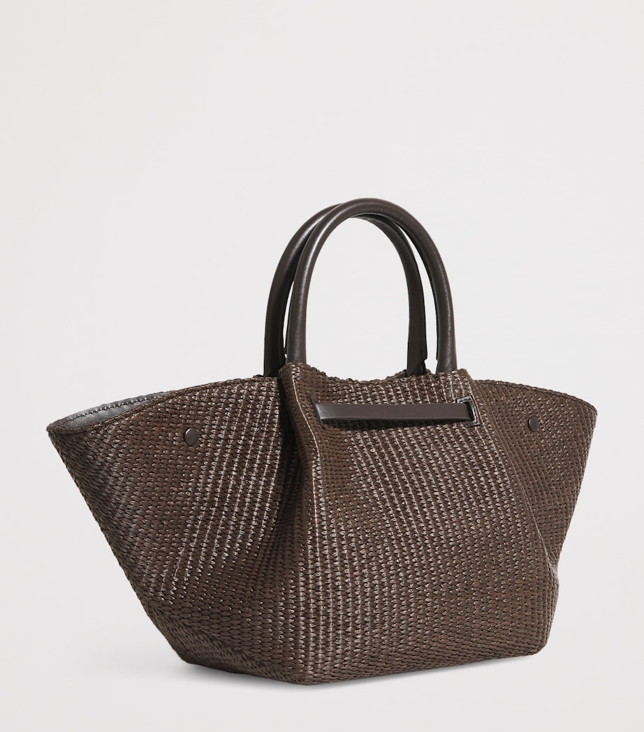 Midi Raffia New York Tote Bag ESPRESSO/ESPRESSO Image 3