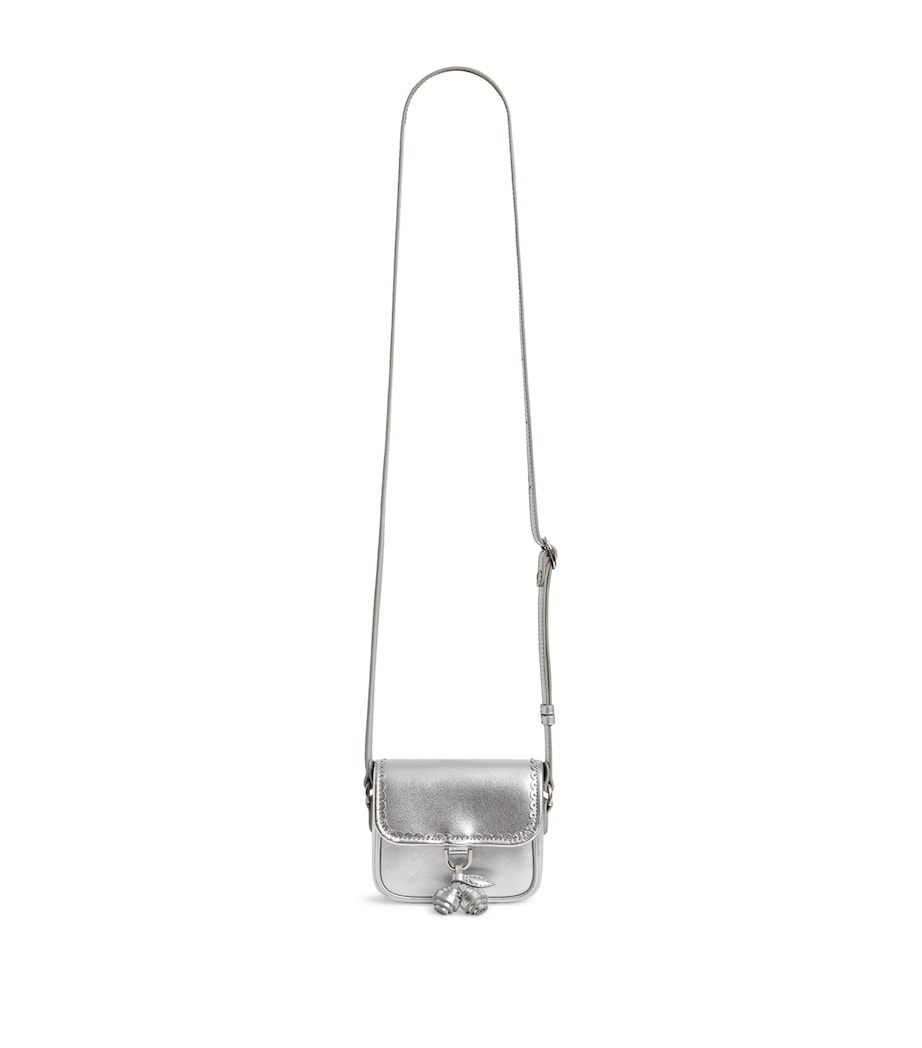 Bonpoint Metallic Leather Lani Shoulder Bag Argent Image 1