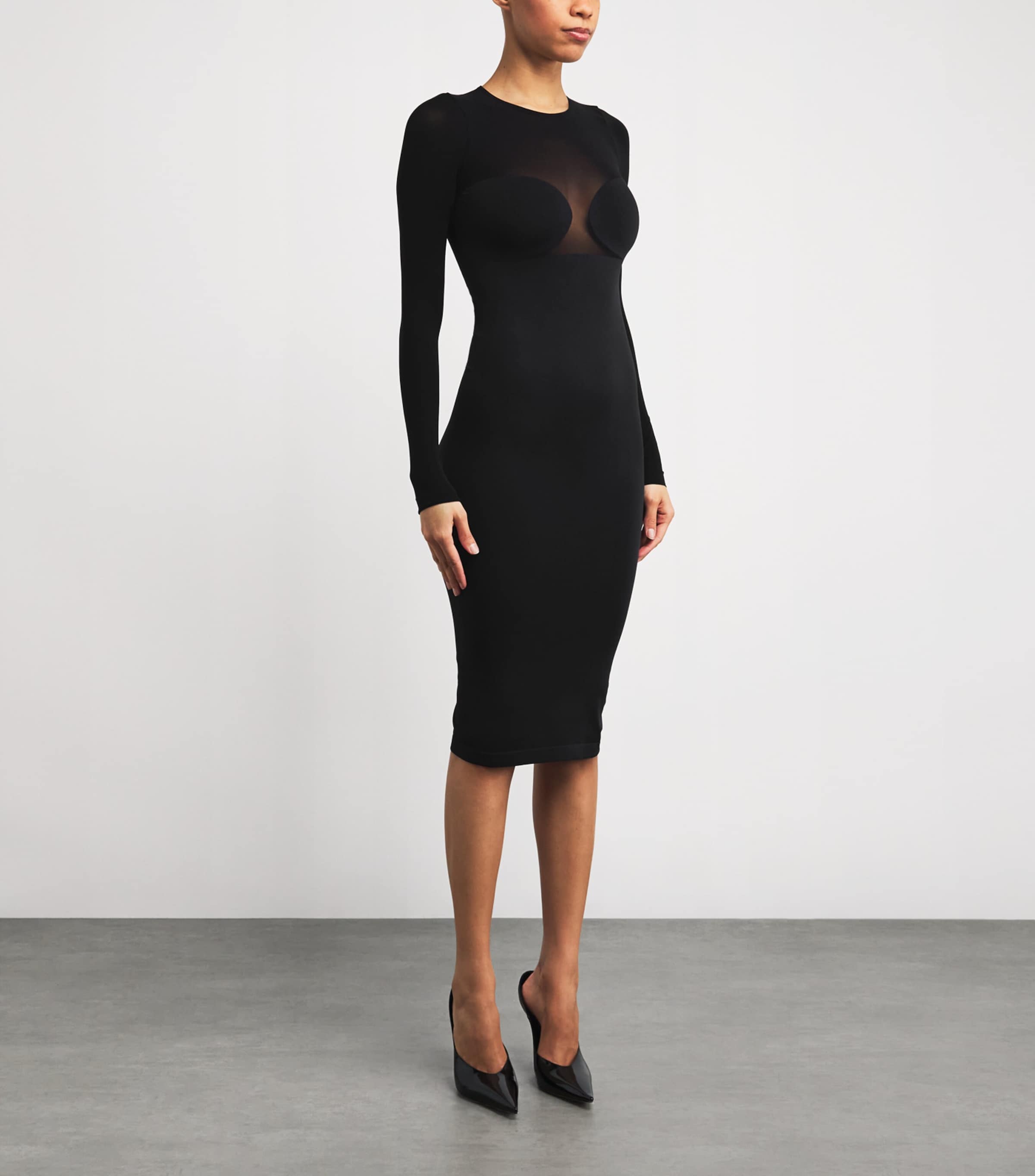 Bustier Midi Dress 7005 BLACK Image 3