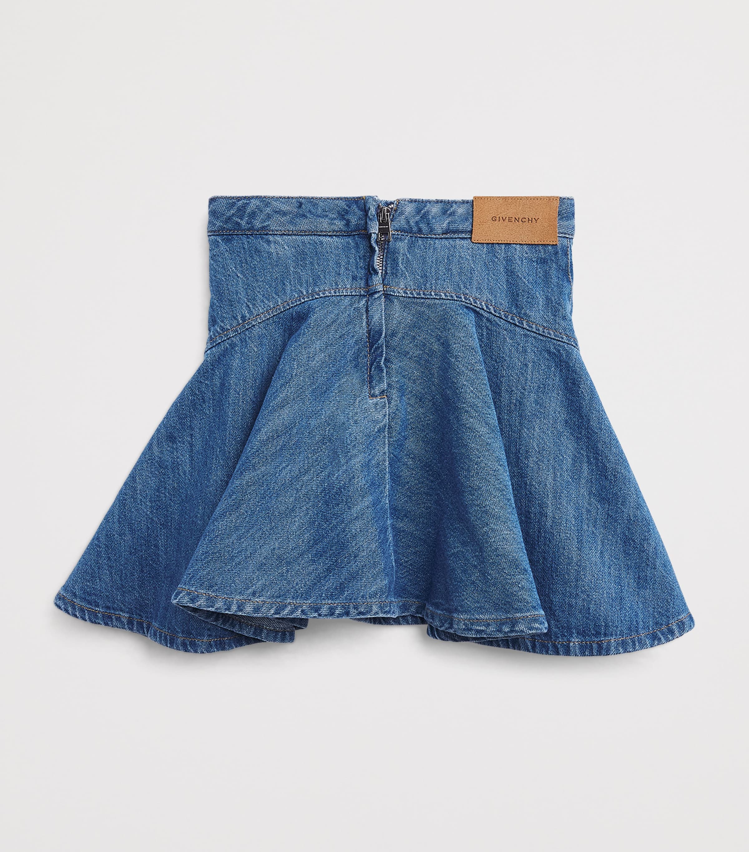 Givenchy Kids Flared Denim Skirt (4-12+ Years) Blue Image 2