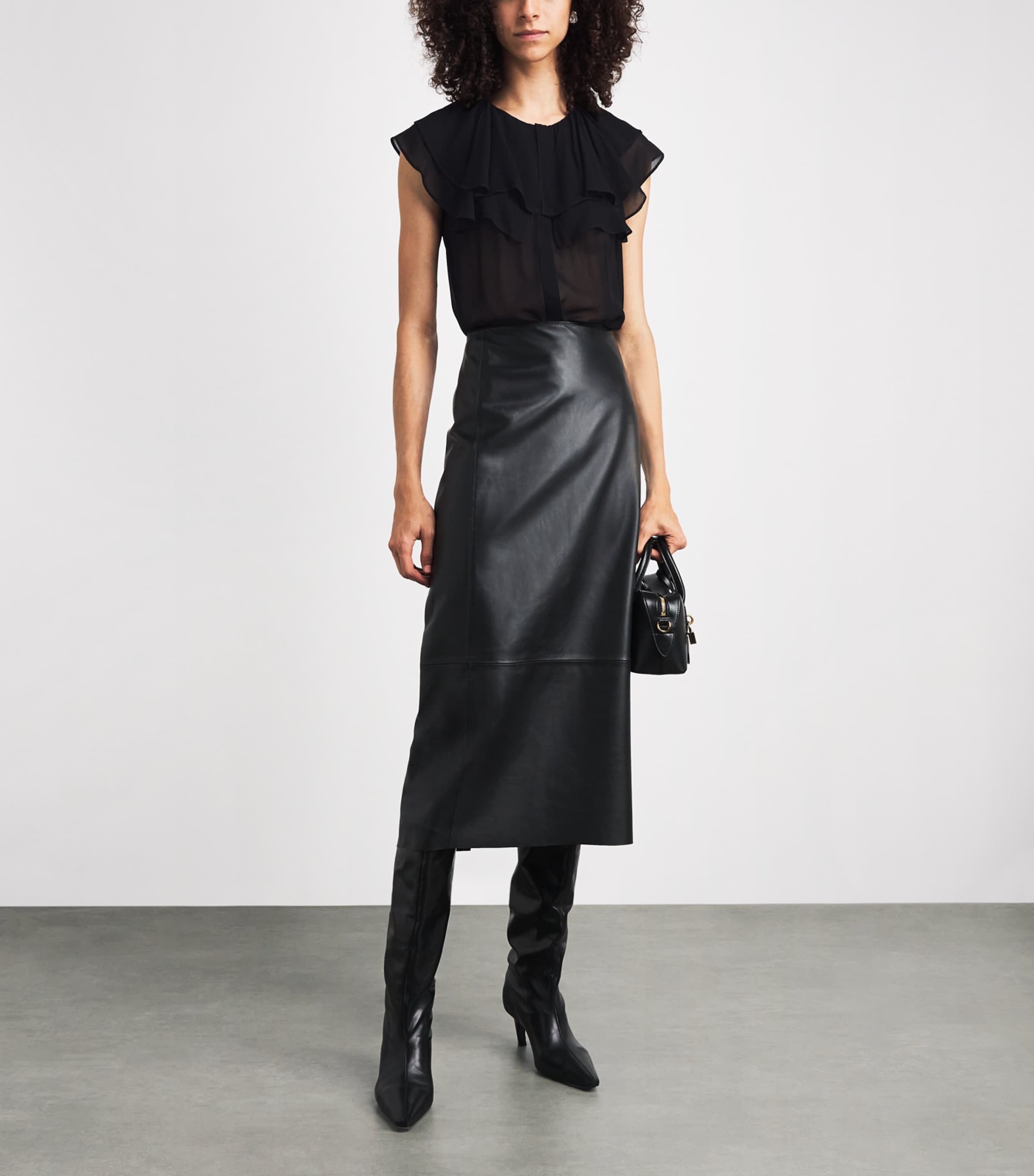 PAIGE Womens Lucia Blouse Black Image 2