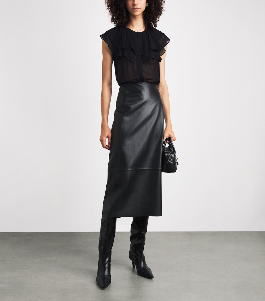 PAIGE Womens Lucia Blouse Black Image 2