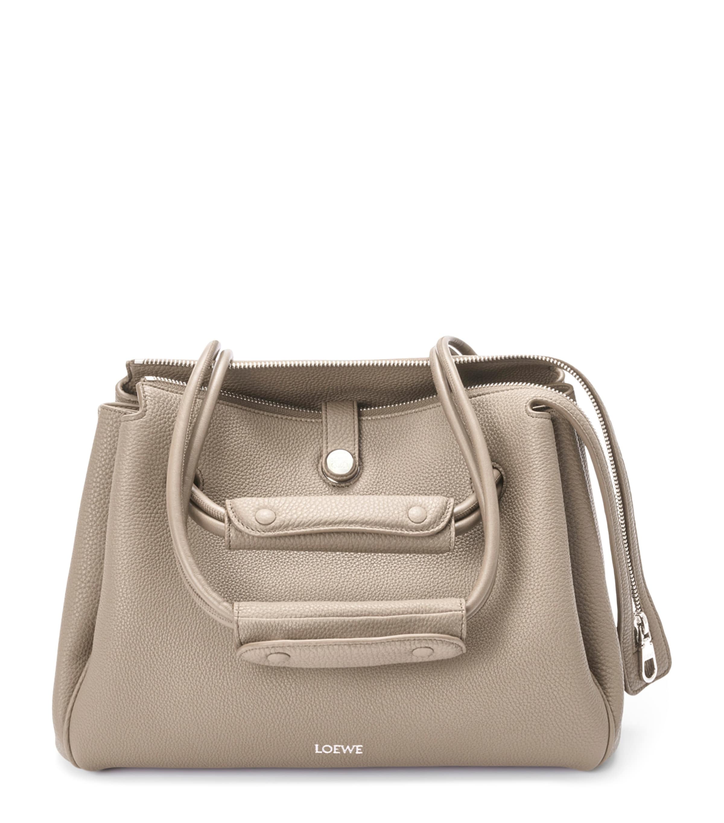 LOEWE Medium Grained Leather Madrid Shoulder Bag Clay Image 1