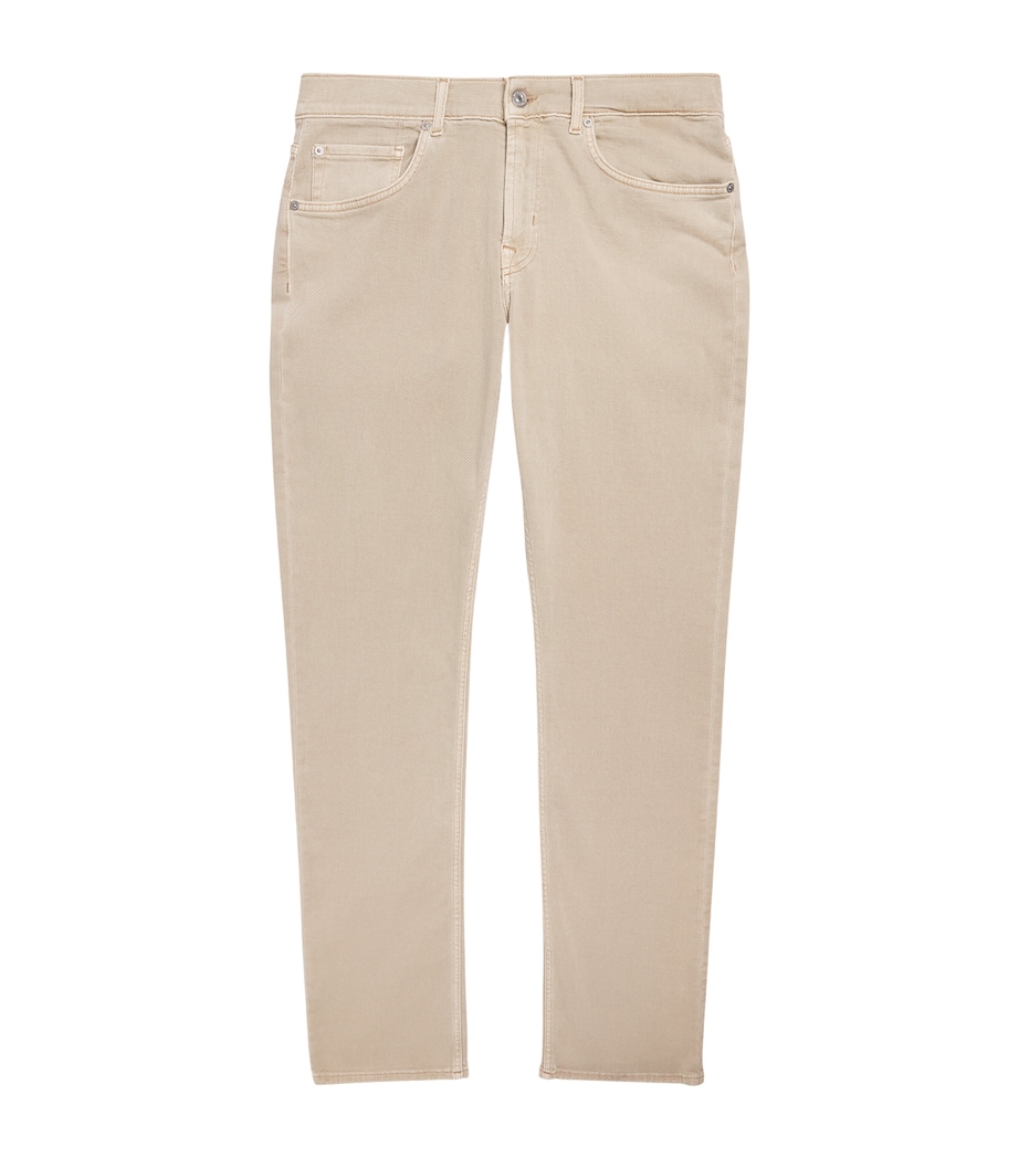 7 For All Mankind Mens The Straight Jeans Beige Image 1