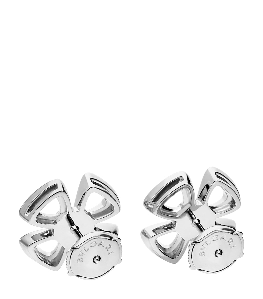 White Gold and Diamond Fiorever Stud Earrings WHITE GOLD Image 3