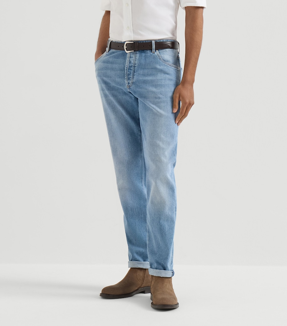Brunello Cucinelli Mens Comfort Denim Straight Jeans Image 4
