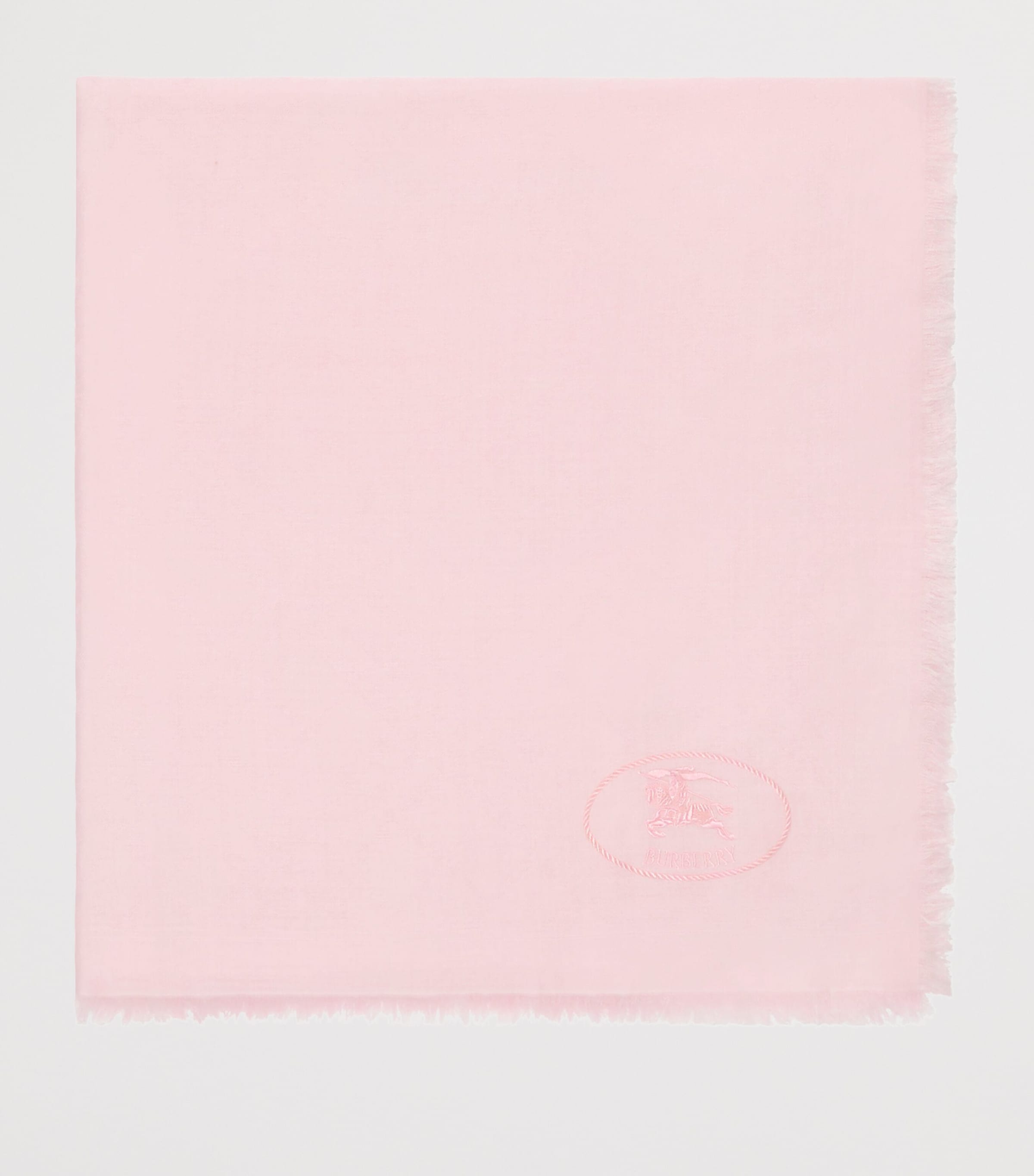 Silk-Wool Wide Check Scarf SUGAR PINK Image 6