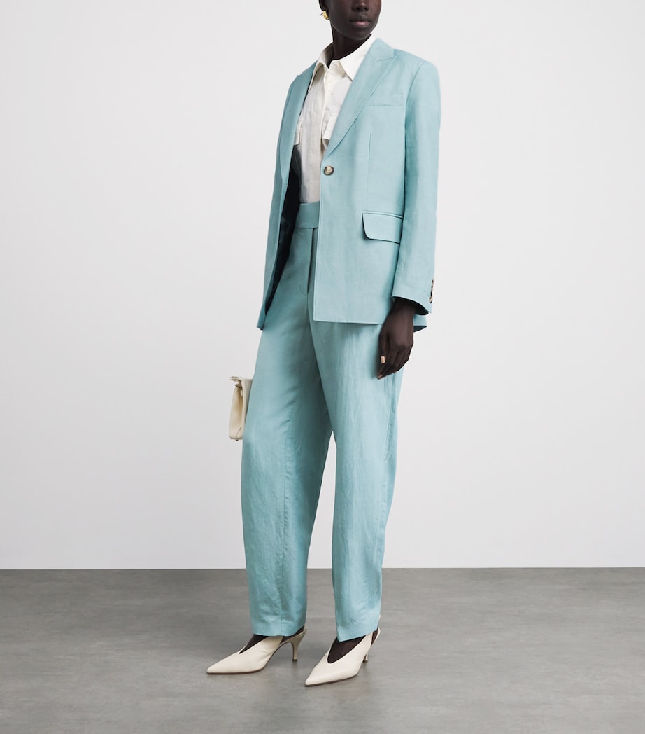 Joseph Womens Single-Button Rochd Blazer Chambray Image 2