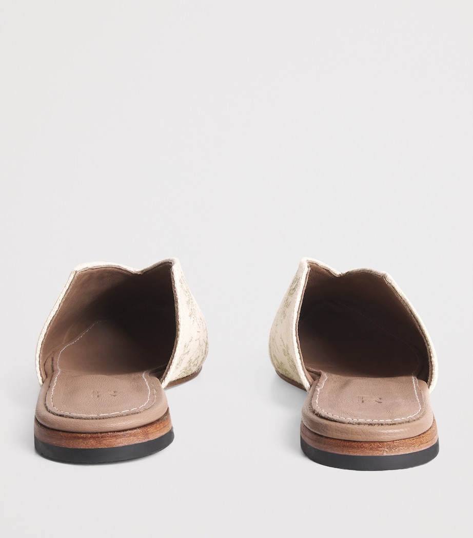 Linen Mules BEIGE/GOLD Image 4