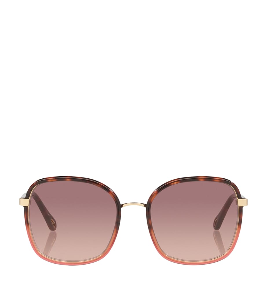 Chloé Injected Franky Square Sunglasses Brown Image 1