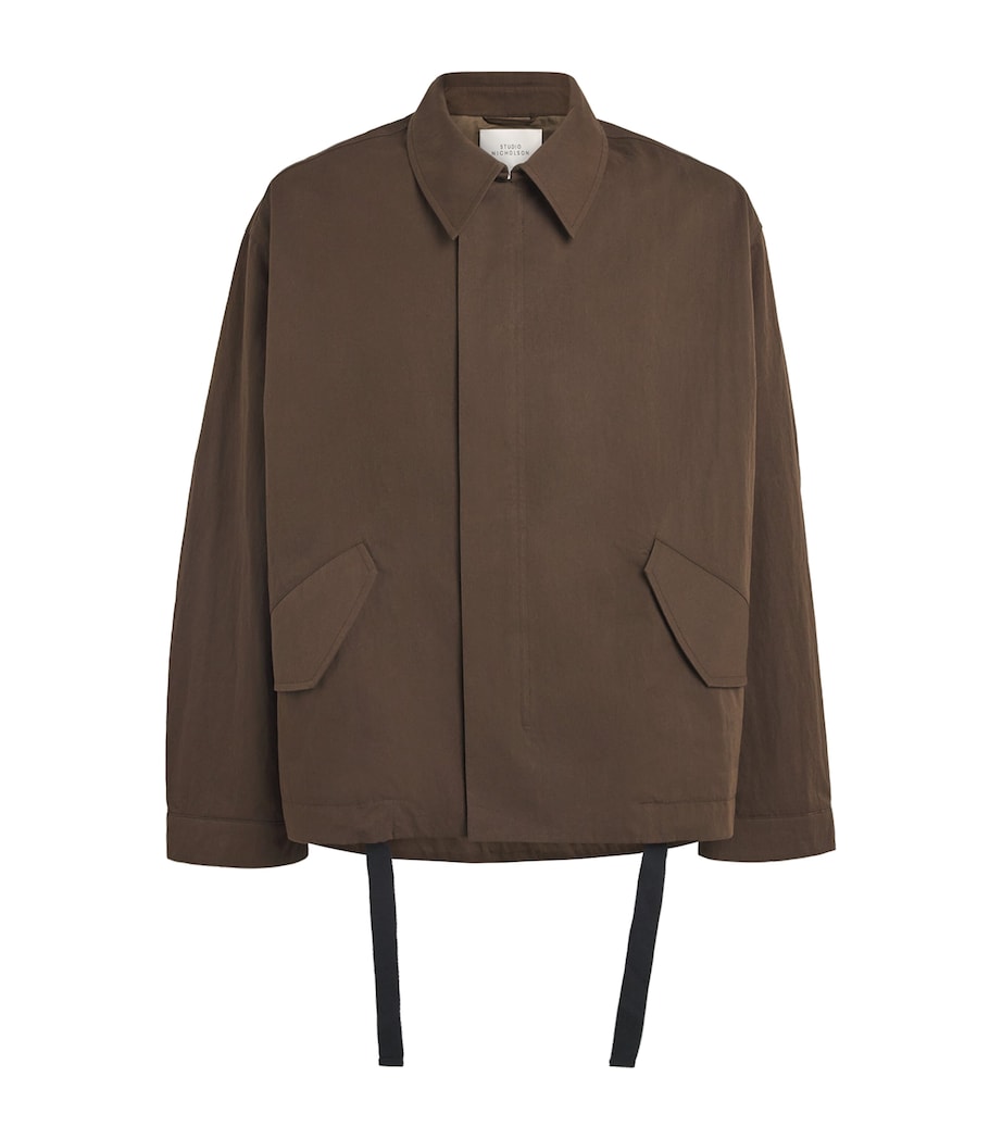 Cotton-Blend Anorak Jacket PEAT Image 1