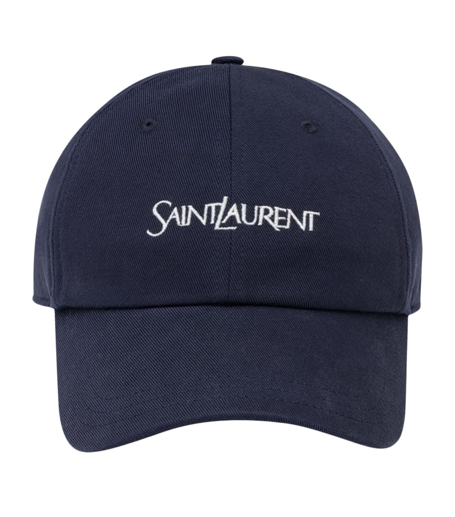 Saint Laurent Cotton Logo Baseball Cap Image 1