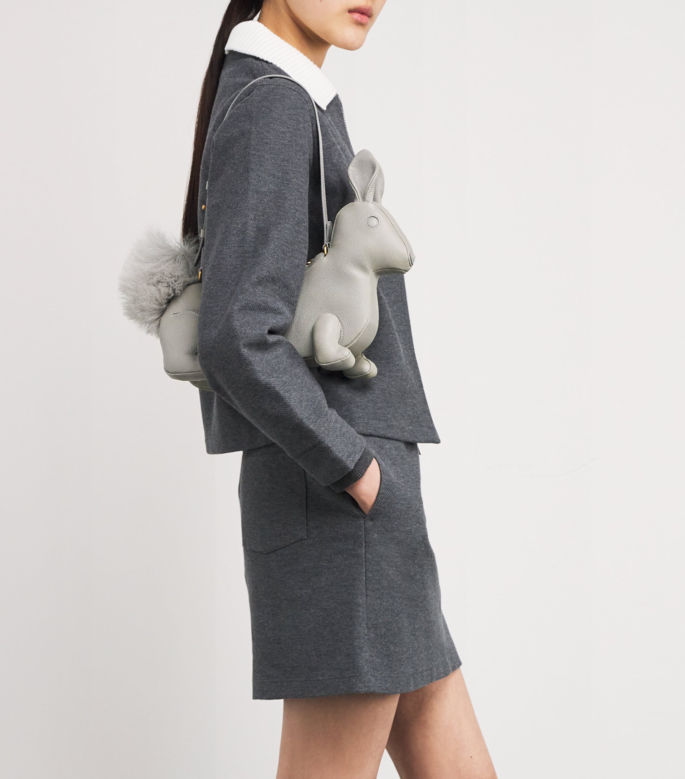 Rabbit Shoulder Bag LT GREY Image 2