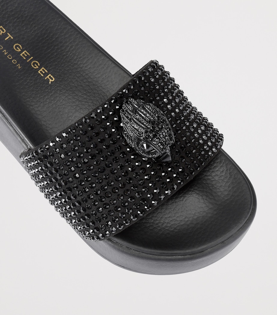 Kurt Geiger London Meena Eagle Platform Slides Black Image 2