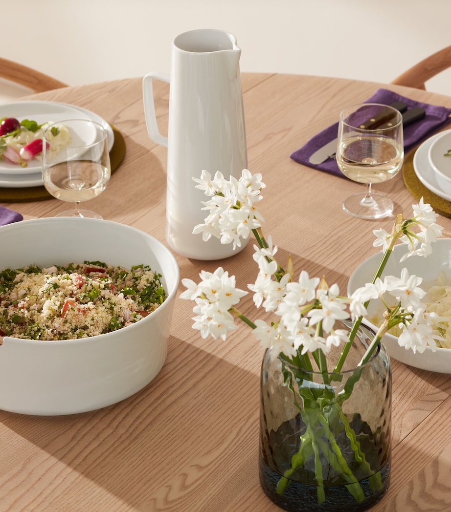 Porcelain Collective Salad Bowl and Servers (26cm) WHITE Image 5