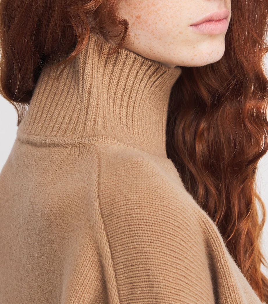 Virgin Wool High-Neck Sweater CAMEL Image 6