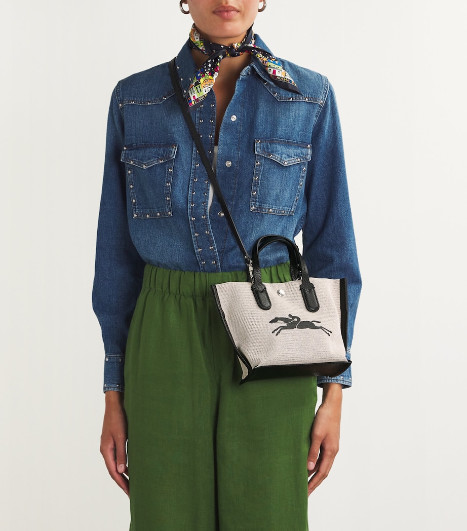 Mini Canvas Essential Top-Handle Bag 037 ECRU Image 2