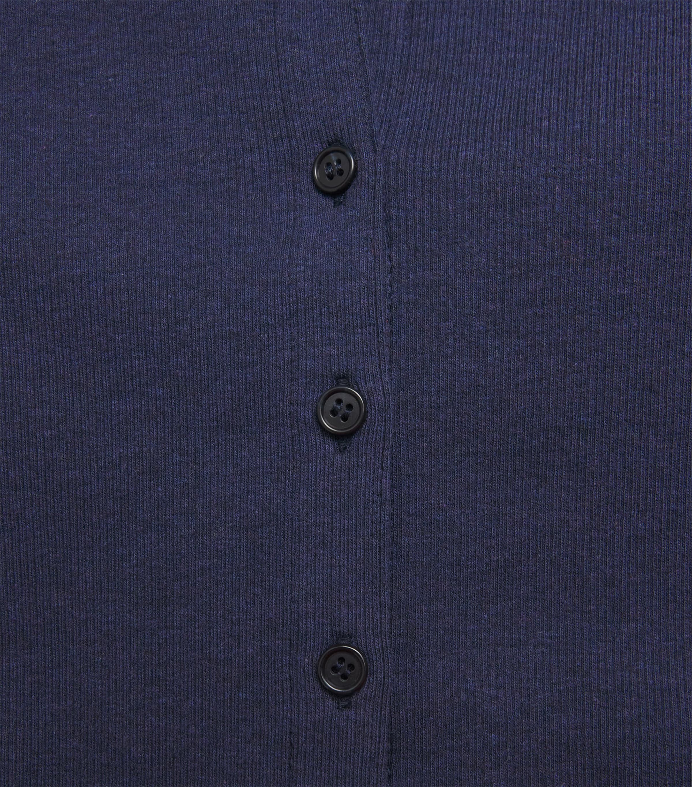 Stretch-Cotton Rib Perfect Basic Shirt NAVY MELANGE Image 5