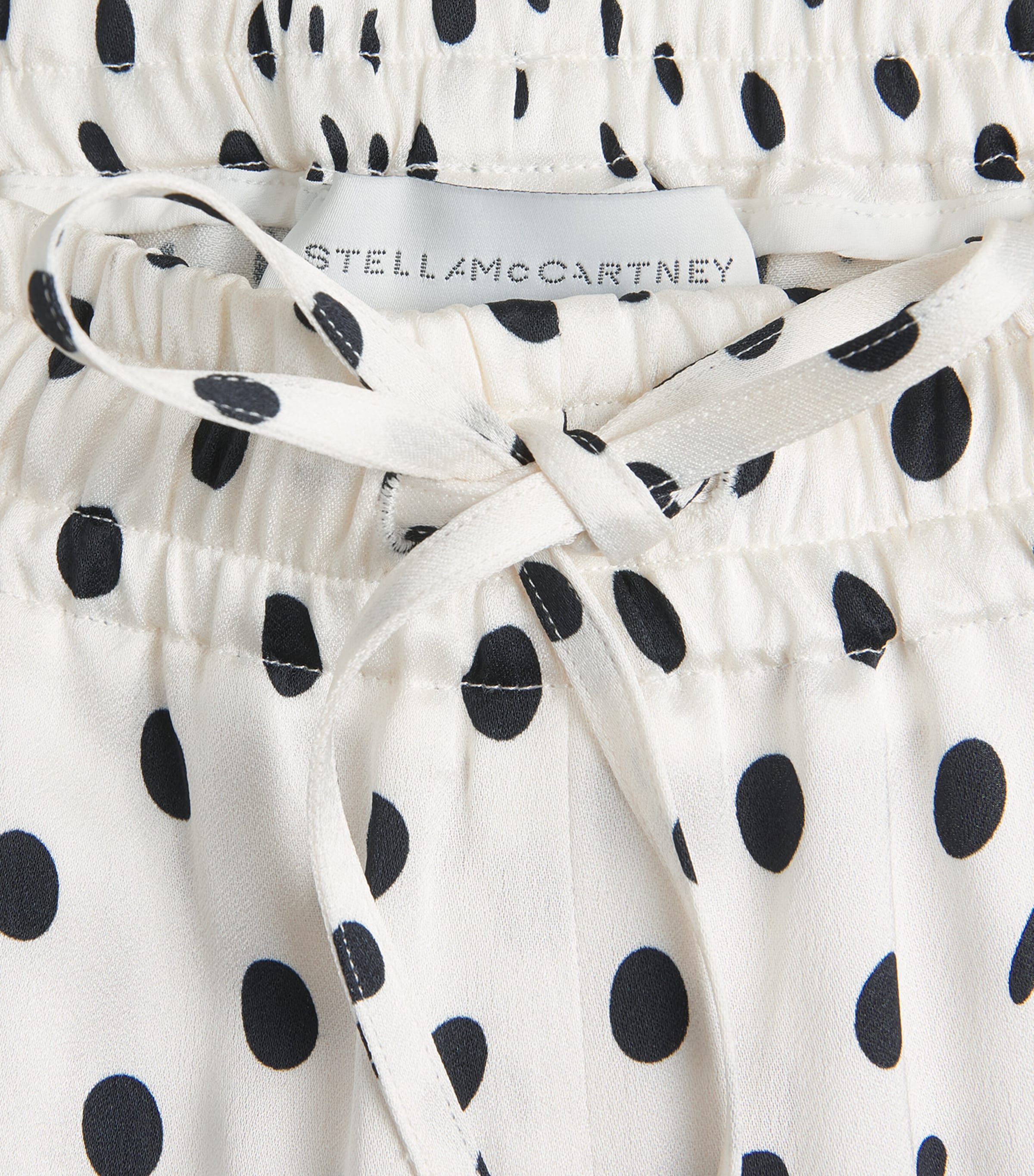 Stella McCartney Womens Polka Dot Wide-Leg Trousers White/black Image 6