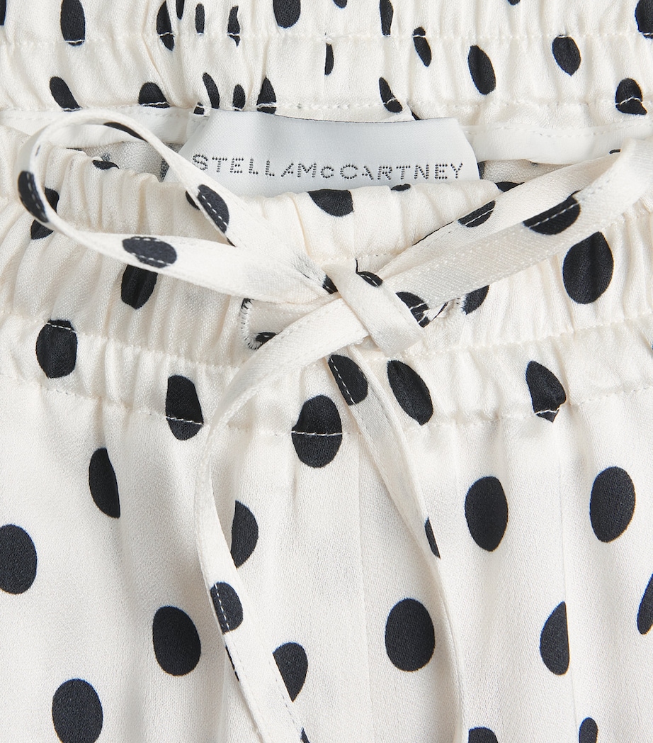 Stella McCartney Womens Polka Dot Wide-Leg Trousers White/black Image 6