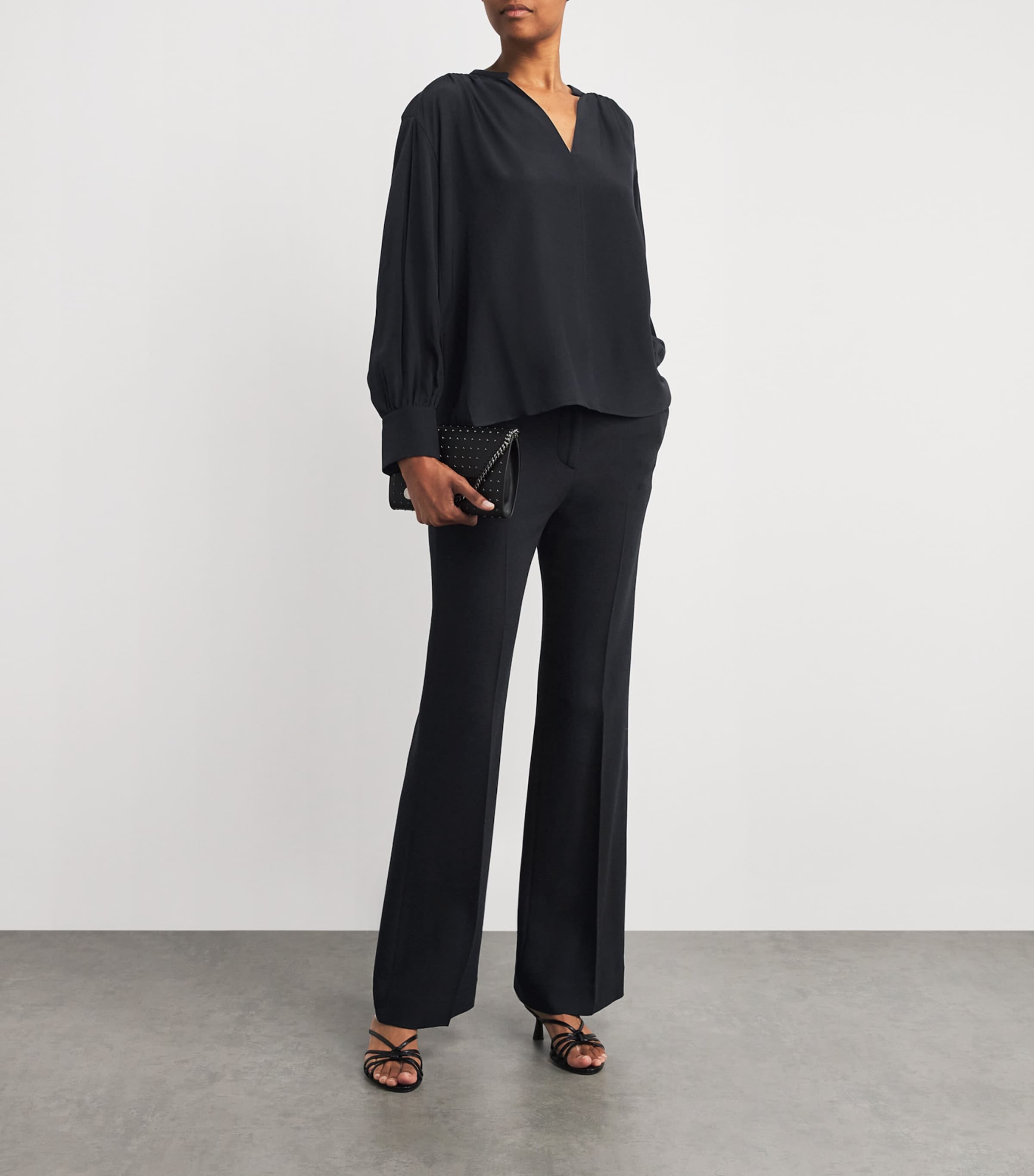 Silk Blondel Blouse BLACK Image 2