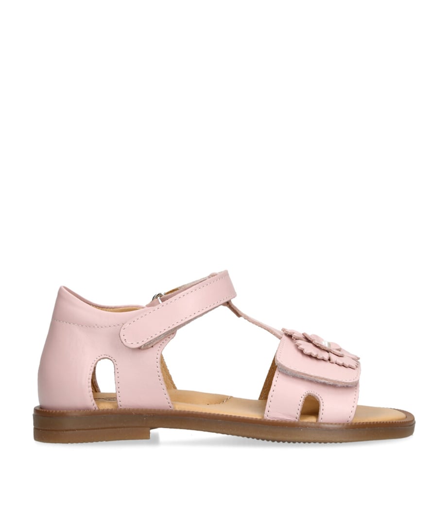 papouelli Leather Emerald Sandals Pink Image 1