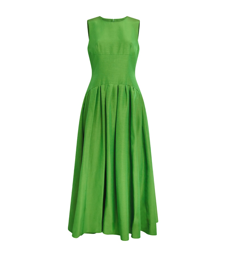 Carolina Herrera Green Sleeveless Boat-Neck Midi Dress | Harrods US Carolina Herrera Green Sleeveless Boat-Neck Midi Dress | Harrods US