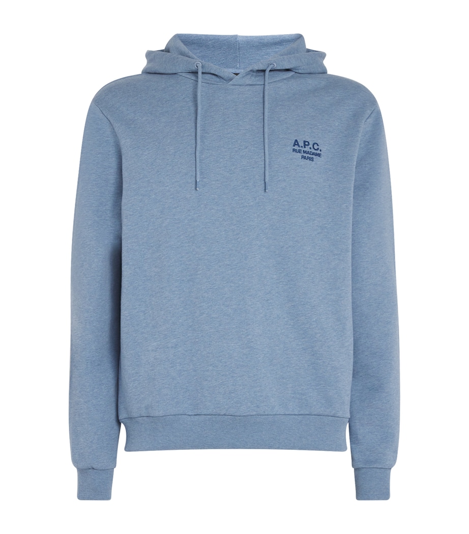 Cotton Logo Hoodie BLEU GRIS CHINE/BLEU Image 1