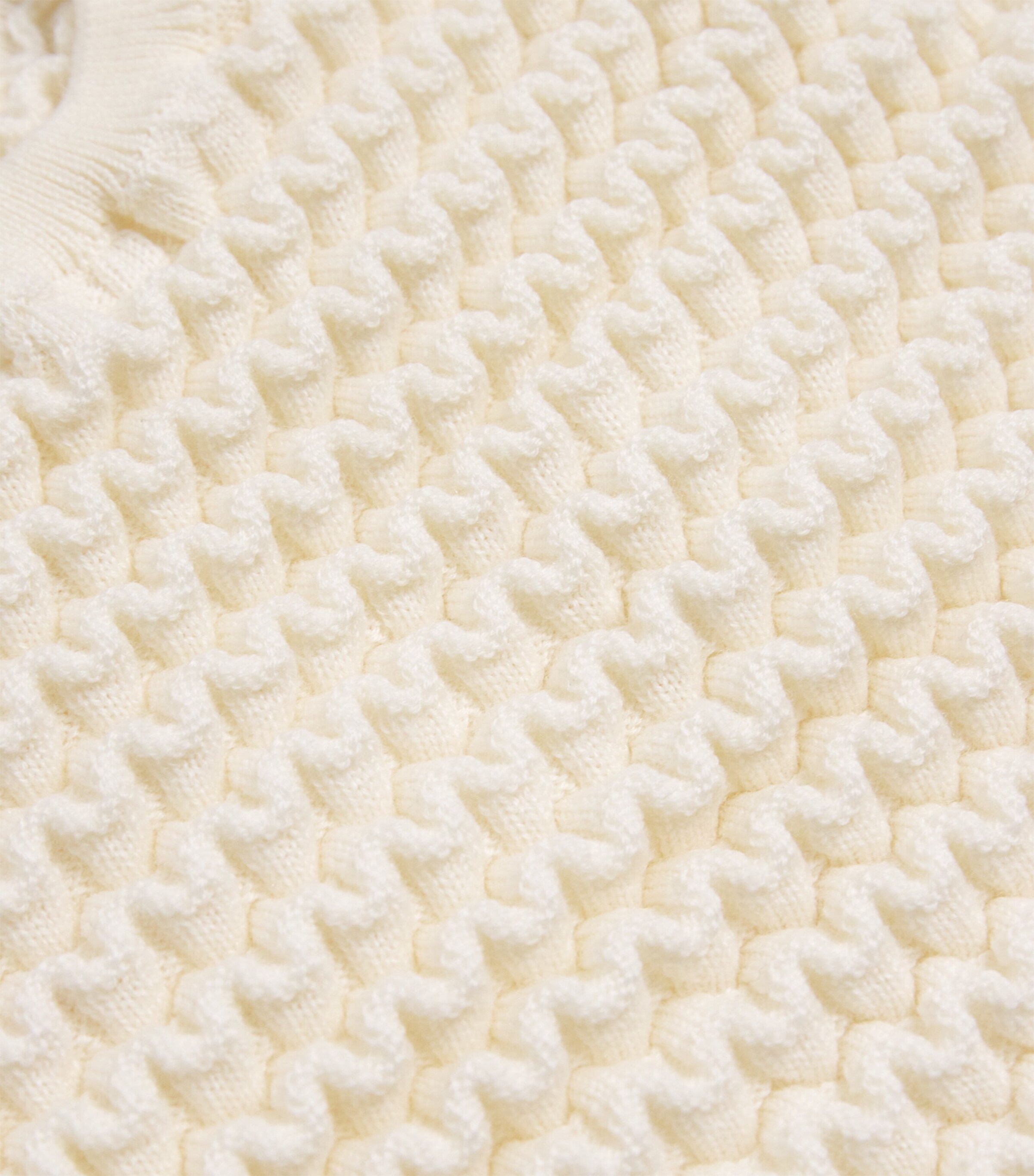 Petit Pli Merino Wool Knot-Tile Vest (9 Months-4 Years) Milky Way Image 3