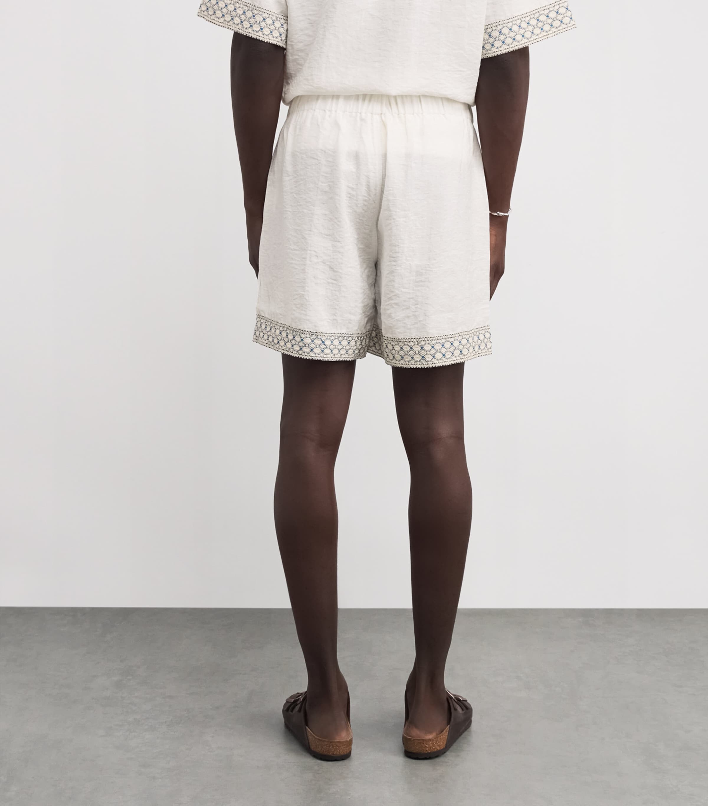 Crochet-Trim Shorts WHITE Image 4