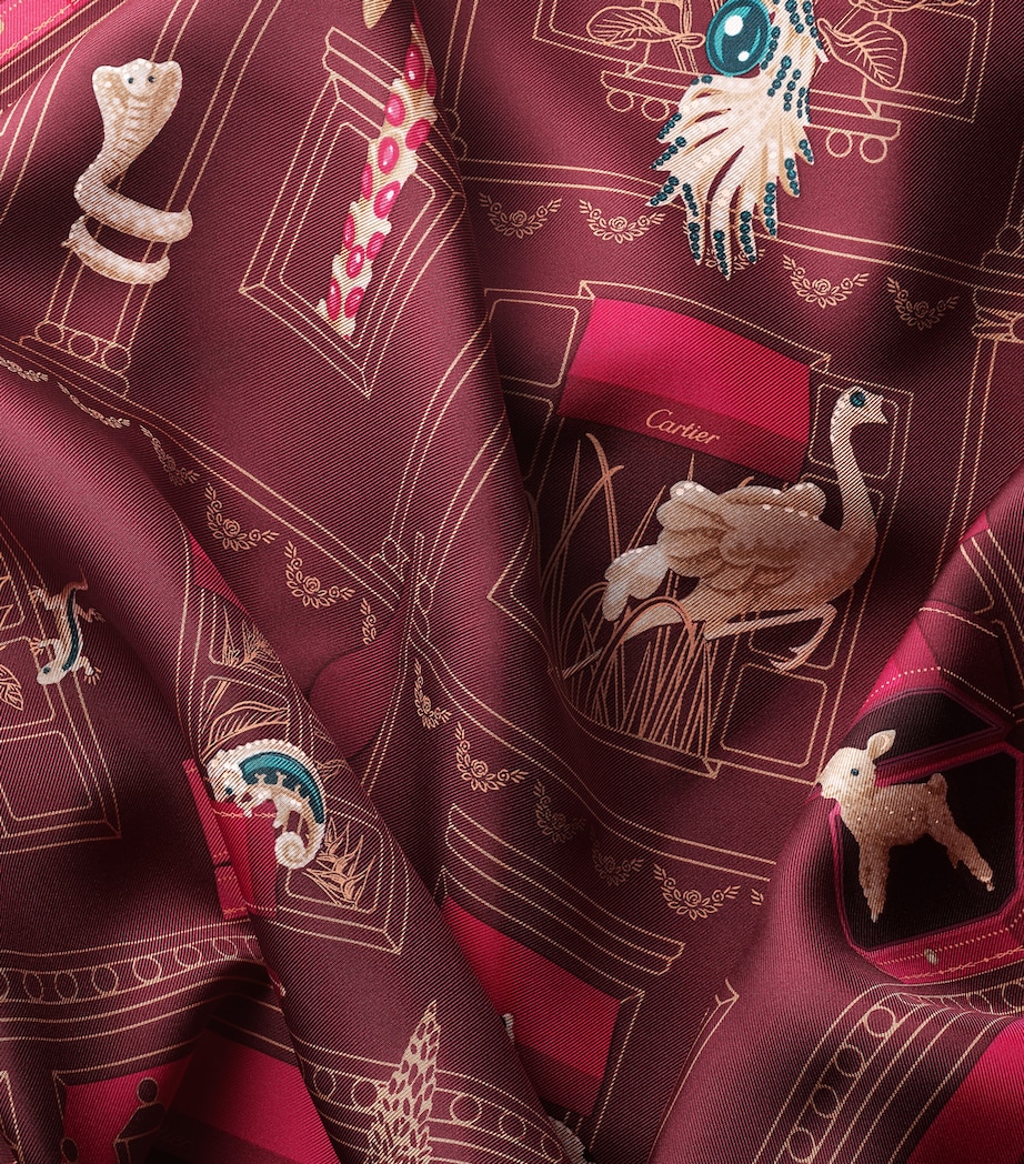 Silk Precious Address Scarf RED Image 3