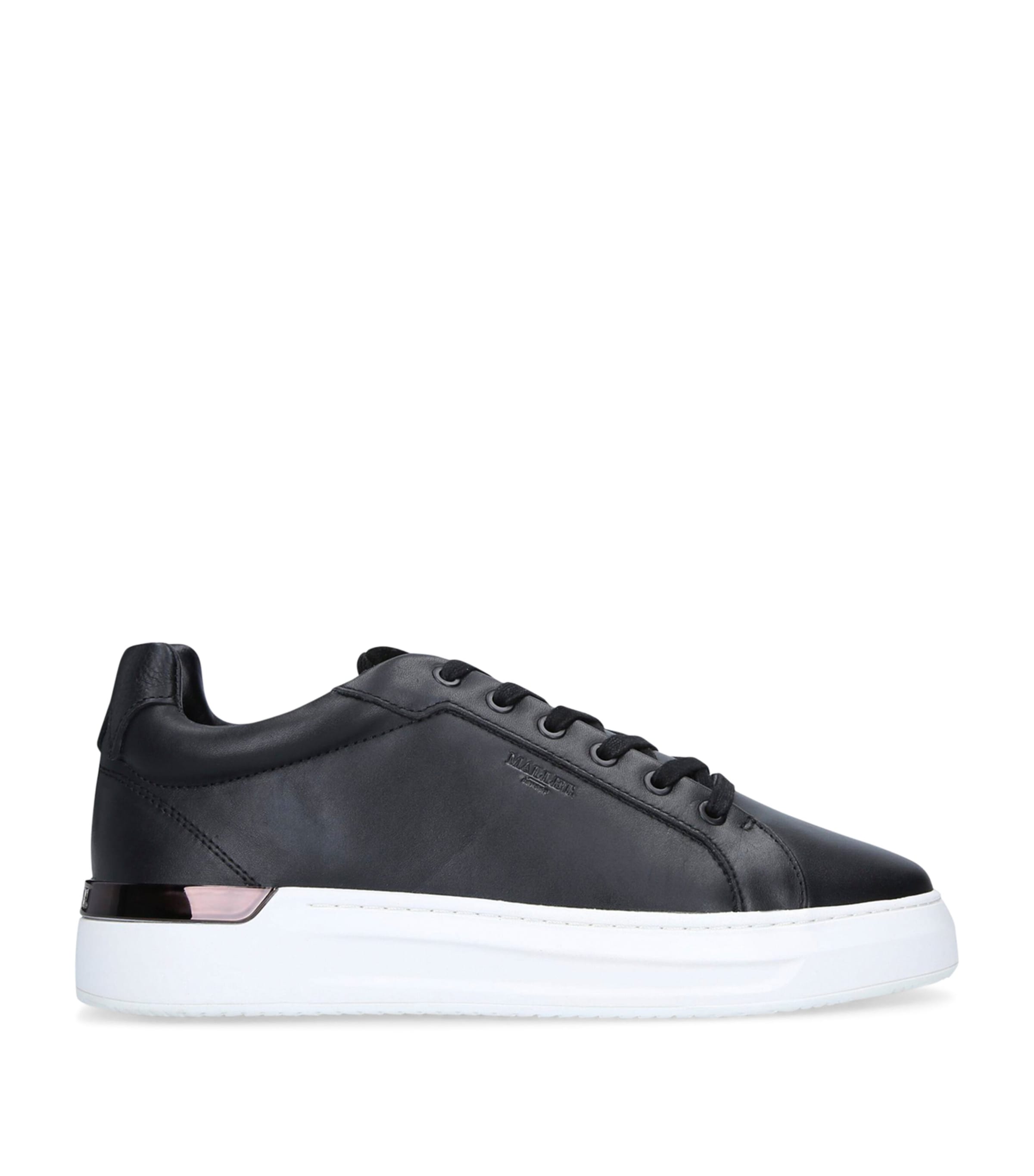 Shop Mallet Leather Grftr Sneakers In Black