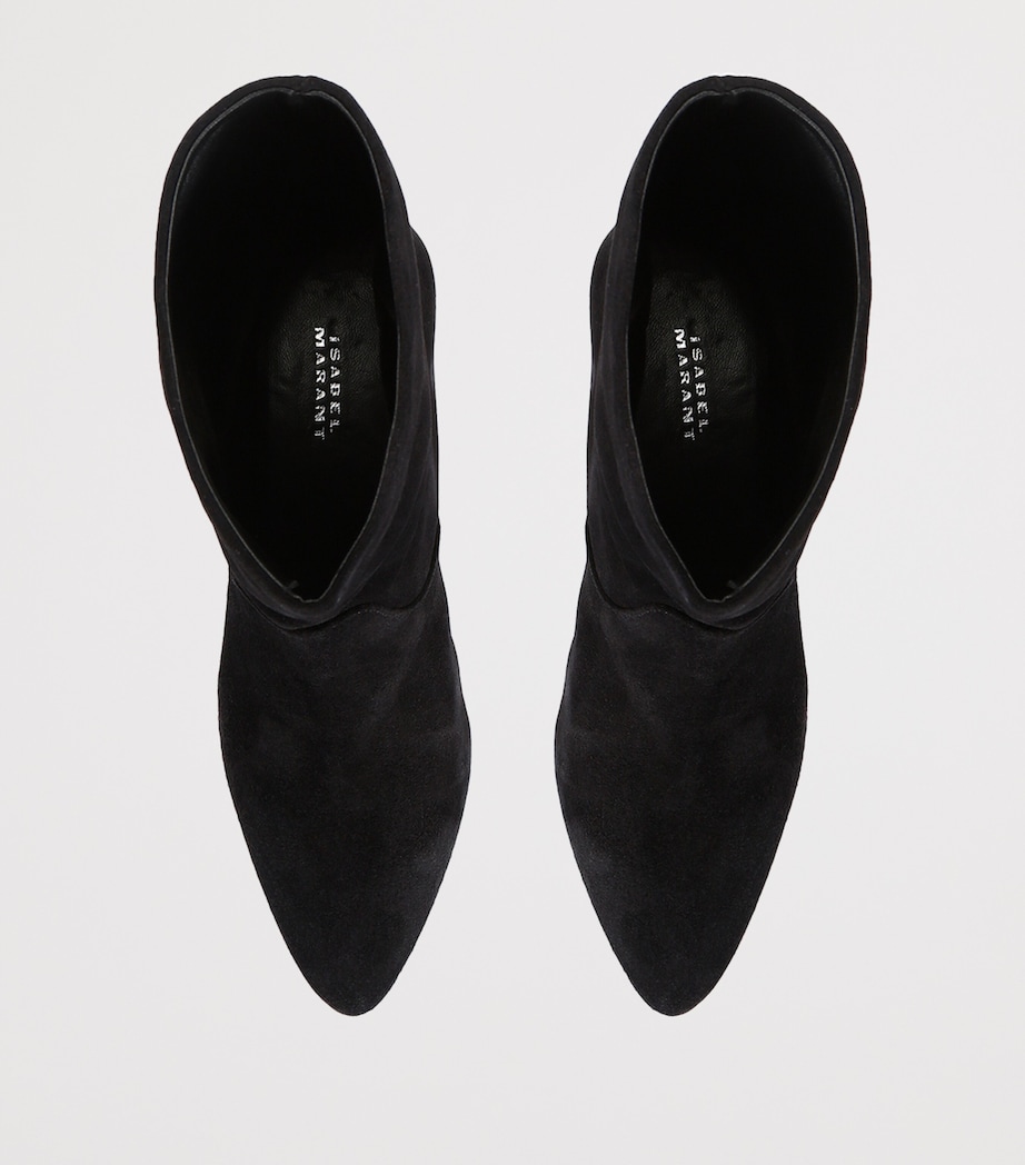 Isabel Marant Suede Jiry Ankle Boots 55 Black Image 3