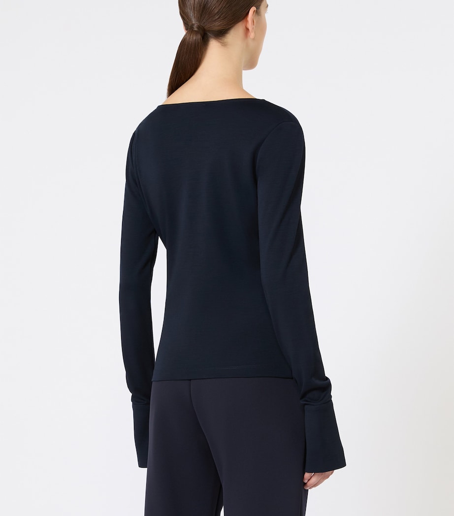 Virgin Wool Wrap Top ULTRAMARINE Image 3