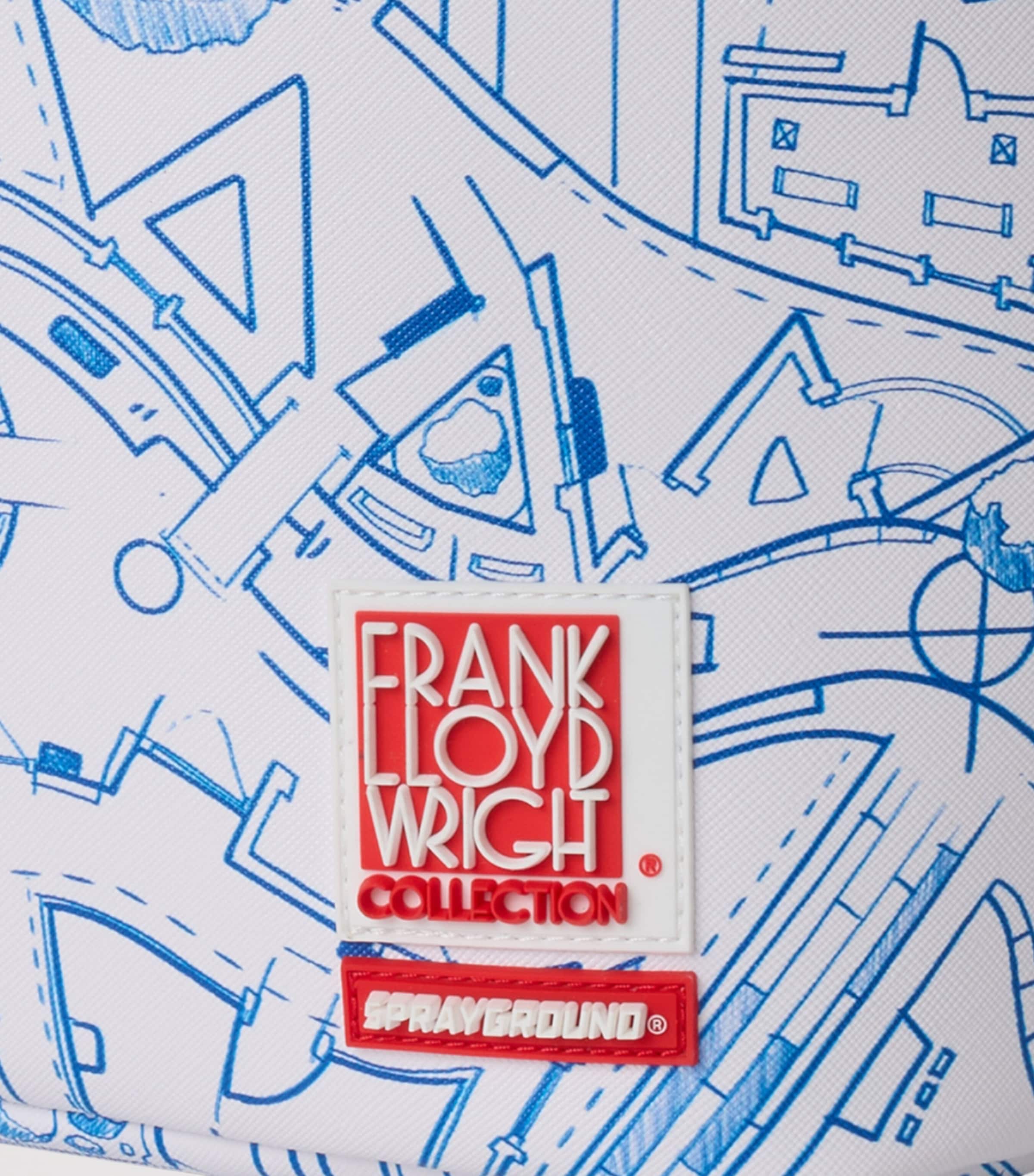 Sprayground Frank Lloyd Wright Backpack Blue Print Image 9