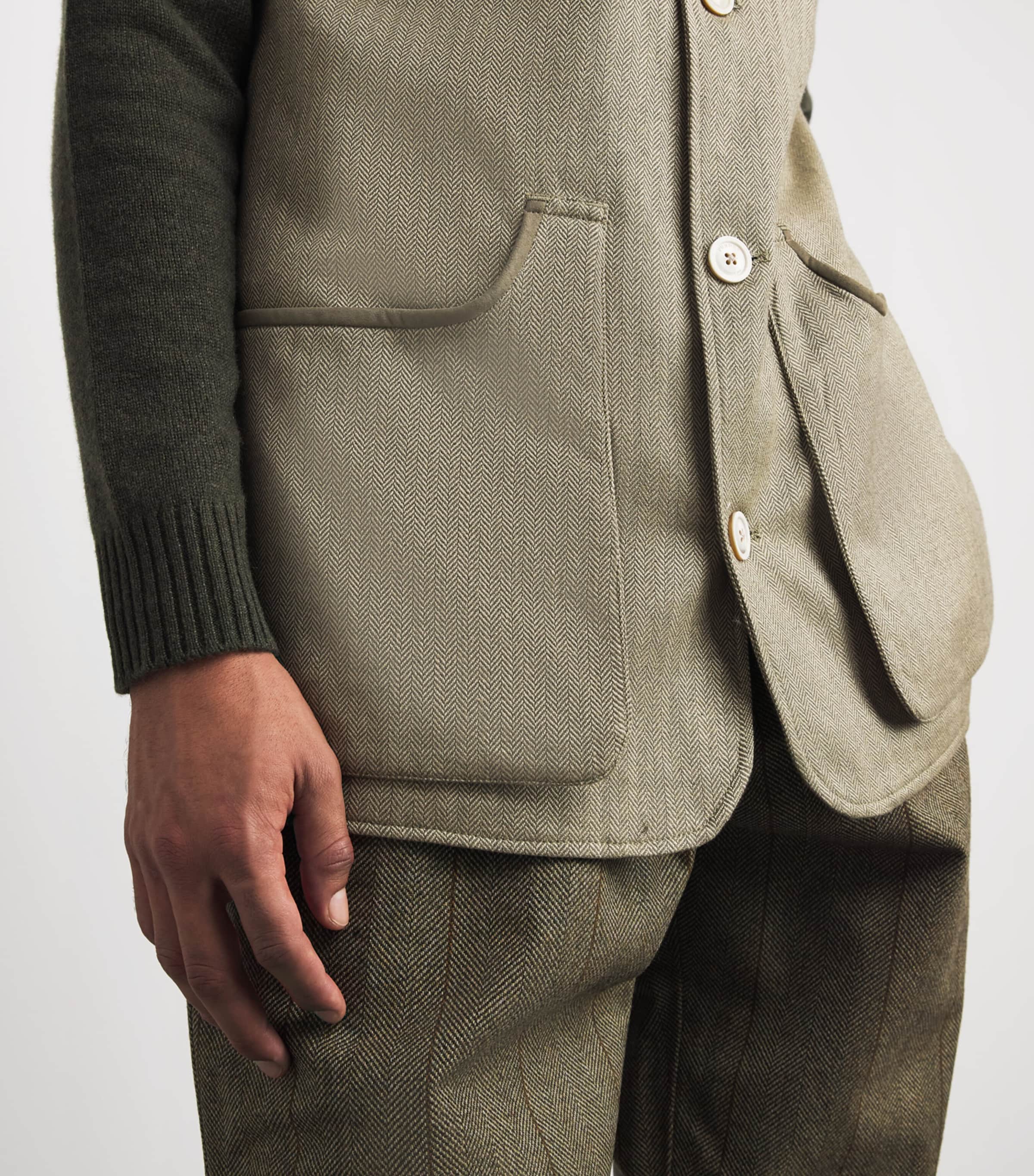 Purdey Mens Cotton-Blend Kalahari Gilet Sge Image 6