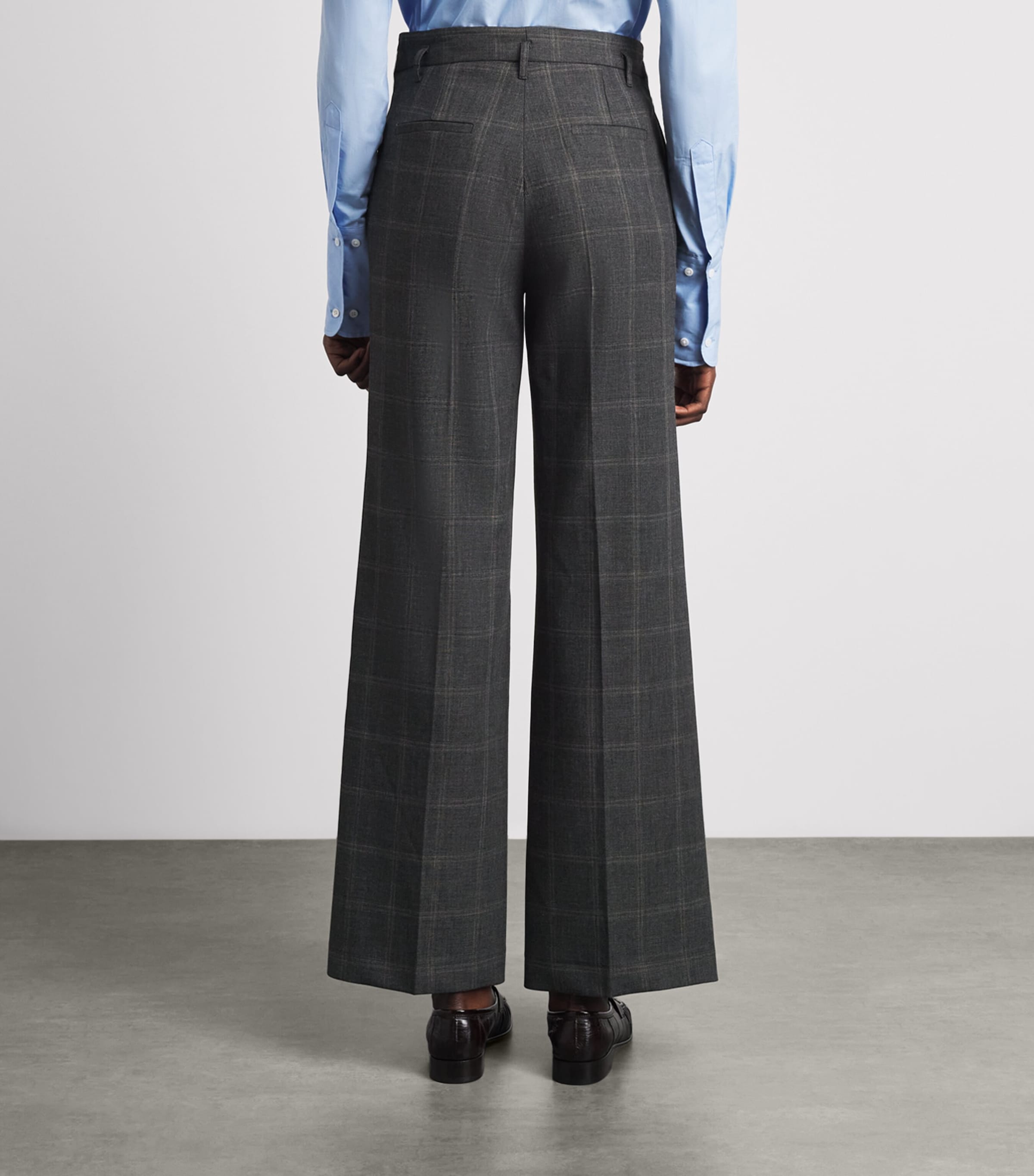 Sandro Paris Womens Check Trousers Grey Image 5