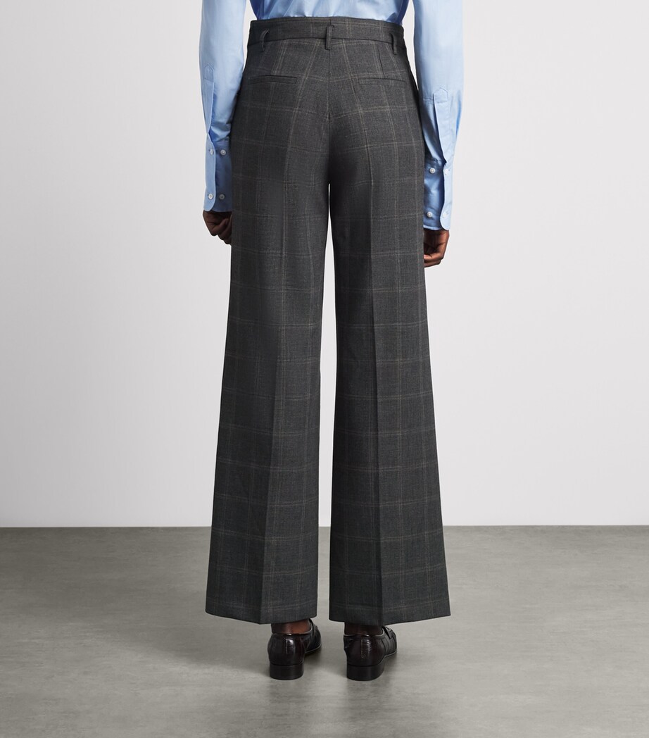 Sandro Paris Womens Check Trousers Grey Image 5